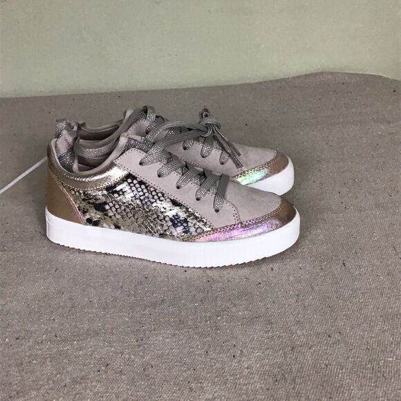 Steve Madden Big girls Snake Print  Bliss Slip On Fashion Sneakers Sz. 5 Gold - Picture 4 of 10